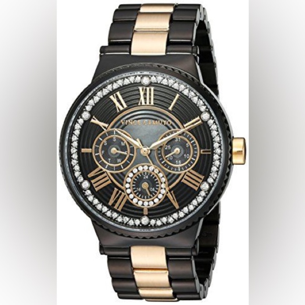 EUC Vince Camuto VC/5311RGTT Women’s Watch with Swarovski Crystal Accents